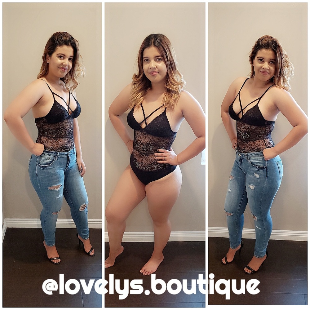 SALE $10 Black lace bodysuit